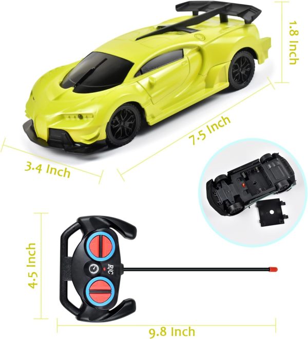 Remote Control Car Toys, RC Toys for 3+ Years Old Boy and Girl Gift (Yellow) - Image 2