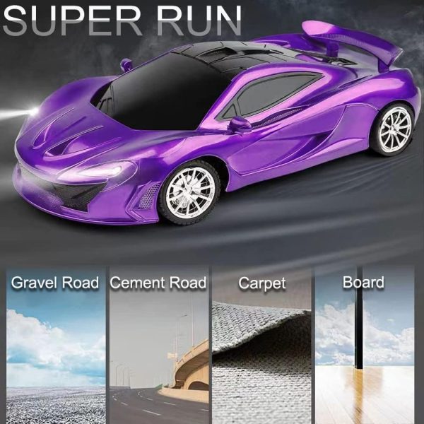 Remote Control Car for Girls, RC Sport Racing for Kids Hobby Toy, 2.4GHz Electric Power On Road High Speed Drift Model Vehicle with Led Headlight and Controller Rechargeable,Xmas Birthday Gifts Purple - Image 2