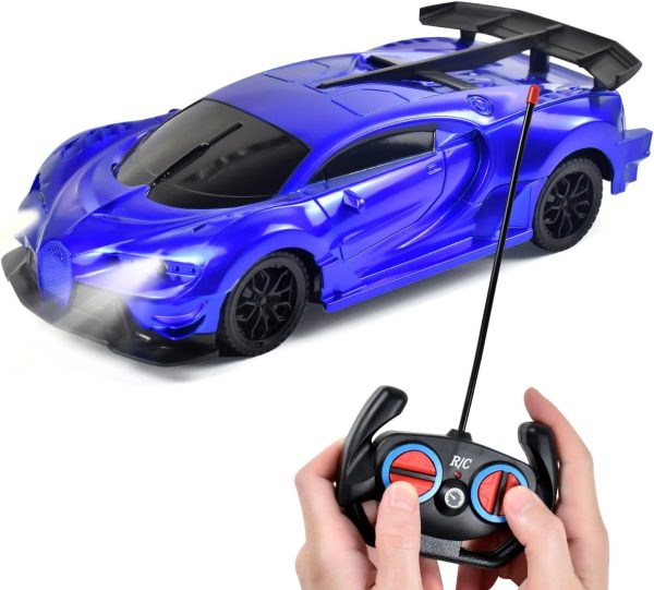 Remote Control Car Toys, RC Toys for 3+ Years Old Boy and Girl Gift (Blue)