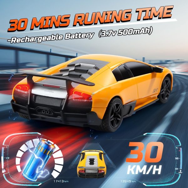 Remote Control Car for Boys, 2.4Ghz Hobby RC Race Car Toys with LED Lights, Ideal Gift for Kids and Adults - Image 2