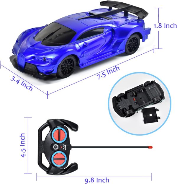 Remote Control Car Toys, RC Toys for 3+ Years Old Boy and Girl Gift (Blue) - Image 2
