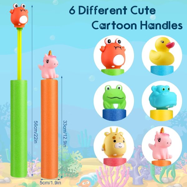 Water Squirters for Kids, 6-Pack Water Guns for Toddlers Age 2-4, Durable Water Blasters - Image 2