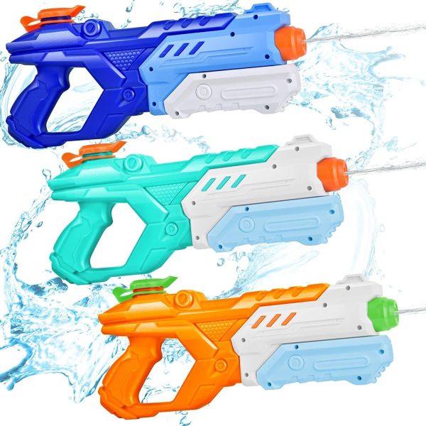 Water Guns for Kids Adults - 3 Pack Super Squirt Water Toy Gun 600CC High Capacity Long Shooting Range Soaker Blaster for Swimming Pool Beach Outdoor Fighting Party